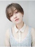 【GEEKS渋谷】ショートレイヤー/オリーブベージュ/秋冬ヘア/小顔
