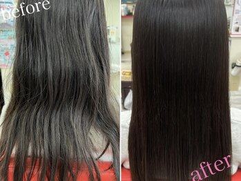 ナカジマ美容室東鯖江の写真/ダメージを抑えながら憧れの自然なストレートヘアが叶う酸性ストレート取扱い◎毎日のお手入れが楽に！