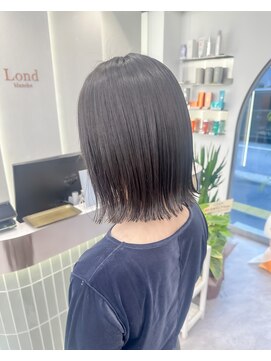 ロンドリゼル 札幌(Lond RiseL) オリーブグレー/前髪/ボブ/マロンベージュ/レイヤーカット/小顔