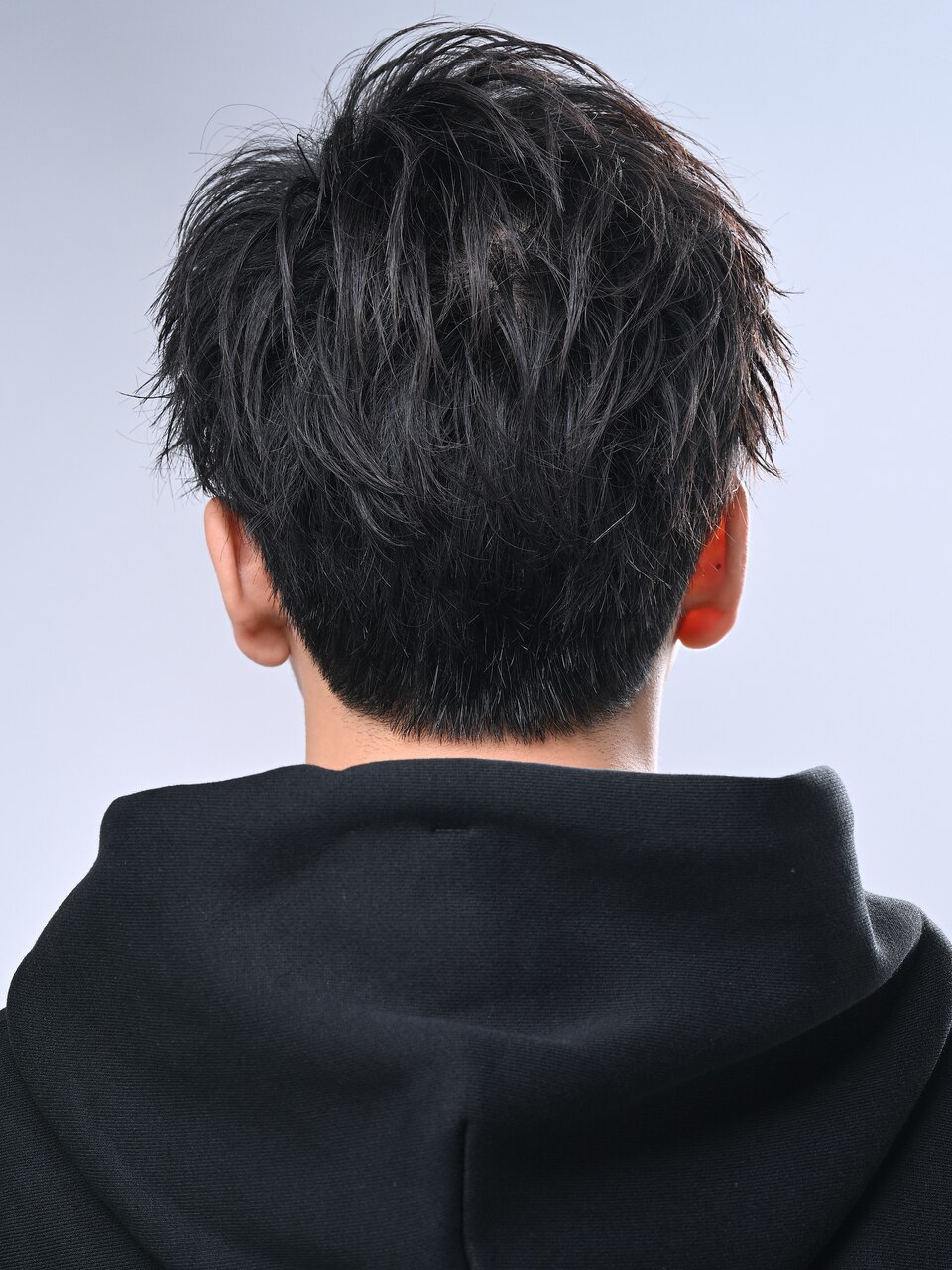 アップバングショート【黒髪ツーブロック刈り上げ】：L262818548
