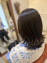 ヘアメイク リヴ(Hair Make Liv)&nbsp;切りっぱなし×ミディアムレイヤー×アッシュベージュ
