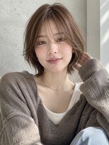 ノア(NOA) 【NOA】小顔くびれショートボブ顔まわりレイヤー透明感ベージュ