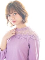 ヘアーサロン ラフリジー(Loufreasy) 【伸ばしかけの方にオススメ！】くせ毛風ふんわりウェーブボブ