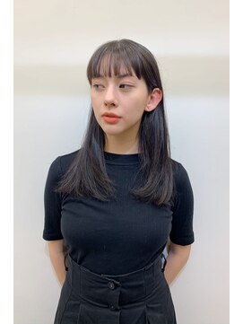 ヌイ 横浜(nui) ライン感のあるオン眉_ブランジュダブルバング