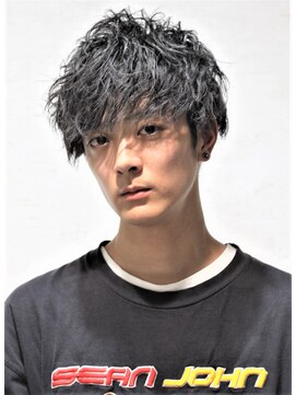 メンズフィール 南森町(MENS FEEL) ソフトツイストパーマ☆ワイルドツーブロックマッシュウルフ