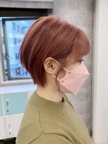 ルーブ トウキョウ(Loob. TOKYO)&nbsp;すっきりショートカット×ピンクカラー（ピンクベージュカラー）