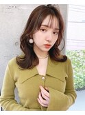 くびれ韓国風シースルーバングレイヤーカット
