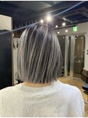 外国人風カラー　バレイヤージュ　ハイライト　シャドールーツ