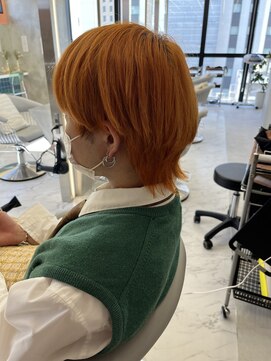 ロンドルーチェ 心斎橋(Lond luce) ダークアッシュ/ミディアムレイヤーカット［髪質改善/縮毛矯正］