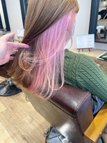 エミス バイ メルト 吉祥寺(emis by melt)&nbsp;【堀惠洋平】インナーカラーイヤリングカラーペールピンク吉祥寺