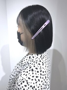 クアトログランシュ 水戸店(QUATRO×GranCieux) インナーカラー×ミルクティーベージュ【水戸/インナーカラー】