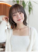 20代30代大人かわいい/グレージュカラー/ショートボブ/小顔/前髪