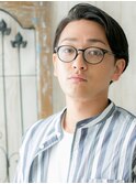 七三分けオールバック黒髪モテセミウェットスタイルd戸田公園