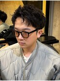 1430黒髪アッシュブラックツーブロック刈り上げ短髪ショート