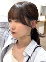 ビューブルー 亀戸錦糸町(VIEW BLUE)&nbsp;美髪カール暖色カラーエアリーロングセミディ似合わせ前髪