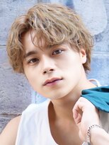 エイトメン 上野店(EIGHT MEN)&nbsp;センターパート/ブリーチパーマ/ミルクティーベージュ