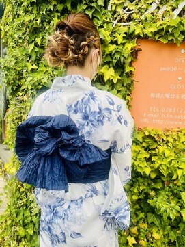 ヘアーデザイン ピニック(hair design P2C) 浴衣スタイル