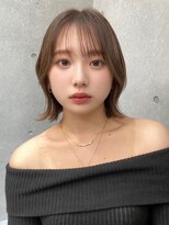 サンド 池袋 2nd(sand) 韓国風レイヤーカット小顔ボブルフ/ブリーチなし透明感カラー