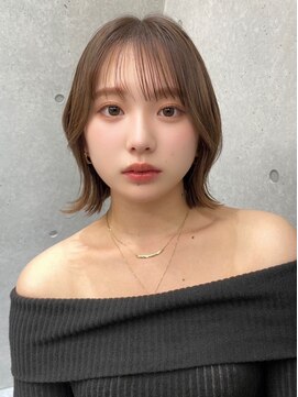 サンド 池袋 2nd(sand) 韓国風レイヤーカット小顔ボブルフ/ブリーチなし透明感カラー