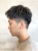 メンズカットパーマショートミディアムツイスパ波巻きニュアンス