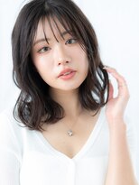 ドクターズ サロン ラブ(Dr's Salon LAB)&nbsp;黒髪先パーマ大人美人ミディアムa古河20代30代40代