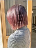 ピンクラベンダーチェリーレッド暖色カラーハイトーンブリーチ