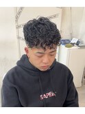 スペインカール × スキンフェード