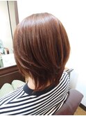少し長めのショートレイヤー