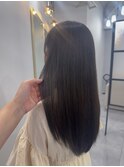 オリーブグレージュ/艶カラー/20代30代40代/サイドバング