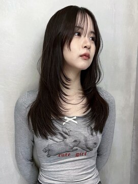 ロンドアンメゾン 原宿(Lond un Maison.) ミニウルフレイヤーカット顔周りカット前髪カット韓国ロング原宿