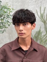 メンズカットマッシュ緩めシャドウパーマ韓国フェザーパーマ原宿