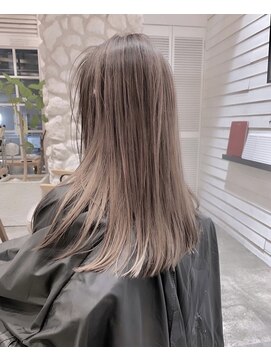 ヘアサロン エフ 渋谷(F) バレイヤージュ#ミルクティー#20代30代40代