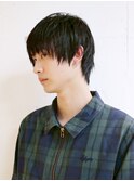 ブルーブラックスパイキーショート韓国マッシュ_ba551573