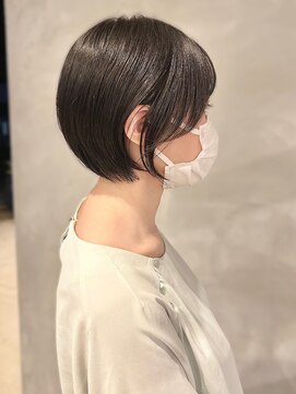 ハレ(hale) ショートボブ 20代 30代 顔周りカット 丸みショート 髪質改善