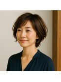 美フォルムショートレイヤーグラボブ　20代 30代 40代 50代 60代