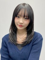 エトラ 渋谷店(etora) 小顔 前髪 ミディアムレイヤーカット 大人ガーリー"