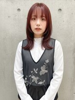 ニューヨークニューヨーク ピオレ姫路店(NYNY)&nbsp;レイヤーセミロング×ピンクカラー