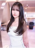 ロングレイヤー/大人可愛い/髪質改善/シースルーバング