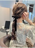 ローポニーアレンジ / ゆるふわヘアセット / 群馬太田