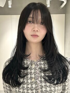 テクネ 天神大名(techne) 天神大名今泉ロングハッシュカット小顔くびれ顔まわりレイヤー