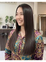 零秒女髪 千里丘店 上品に輝くツヤ髪ロングヘア美髪スタイル髪質改善艶髪艶感