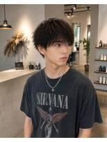 MEN's Baguz MEN'Sカット/ MEN'Sパーマ/ MEN'Sカラー 無造作ウェーブ韓国風メンズマッシュ濡れ感束感パーマ