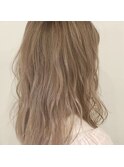 大人かわいい セミディ 外国人風 ルーズ 巻き ハイトーン