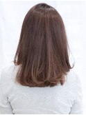 ツヤ感ブラウンストレート