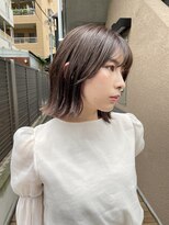 サク(Sac.) シースルー　外ハネボブ　透明感カラー　恵比寿　Sac.栃木優佑