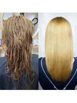 アンフィシュピトロワ(AnFye spi tlow)&nbsp;ブリーチ毛の方をジュエリーシステム×LULUTr×縮毛矯正で艶髪♪