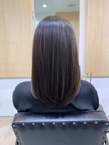 ラベスト バイ セロ 池袋本店(LOVEST by CERO)&nbsp;Afterグレージュアッシュレイヤー斜めバングブラックベージュ