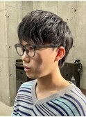 ハイトーンカラー/マッシュパーマ/アースカラー/men's/