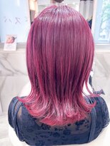ミシェリー 新宿店(misherry)&nbsp;ダメージレスハイトーンブルベピンクイメチェン外はねワンカール