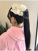 ポニーテール/お呼ばれヘア/成人式セット/卒業式セット